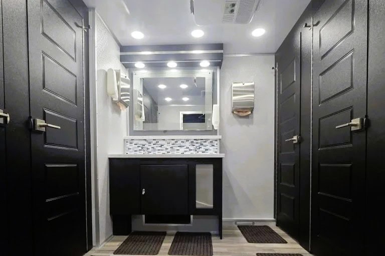 interior of luxury bathroom rental